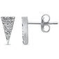 .17ct 14KT White Gold Geometric Triangle Trendy Diamond Stud Earrings