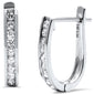 .18ct G SI 14K White Gold Round Diamond J Hoop Earrings