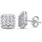 .20ct 10K White Gold Diamond Square Stud Earrings