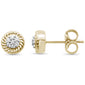 .10ct 10K Yellow Gold Diamond Round Stud Earrings