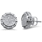 .34ct G SI 10k White Gold Round Micro Pave Diamond Stud Earrings