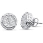 .36ct G SI 10K White Gold Round Micro Pave Diamond Stud Earrings