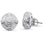 .32ct G SI 10K White Gold Round Micro Pave Diamond Stud Earrings