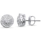 .27ct G SI 10K White Gold Round Micro Pave Diamond Stud Earrings