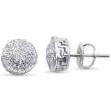 <span>DIAMOND CLOSEOUT! </span>.27ct G SI 10K White Gold Round Micro Pave Diamond Stud Earrings