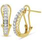 <span style="color:purple">SPECIAL!</span>.25ct G SI 14K Yellow Gold J Hoop Diamond Earrings
