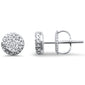 <span>DIAMOND CLOSEOUT! </span>.16ct G SI 10K White Gold Round Diamond Micro Pave Stud Earrings