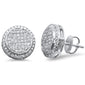 <span style="color:purple">SPECIAL!</span> .36ct G SI 10K White Gold Round Diamond Micro Pave Stud Earrings