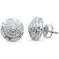 .24ct G SI 10K White Gold Round Diamond Micro Pave Stud Earrings