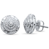 <span>DIAMOND CLOSEOUT! </span>.24ct G SI 10K White Gold Round Diamond Micro Pave Stud Earrings