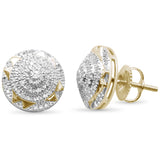 <span>DIAMOND CLOSEOUT! </span>.27ct G SI 10K Yellow Gold Round Diamond Micro Pave Stud Earrings