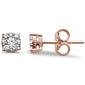 <span style="color:purple">SPECIAL!</span> .24ct 14K Rose Gold Diamond Stud Earrings