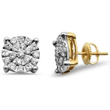 <span>DIAMOND CLOSEOUT! </span> .97ct G SI 14K Yellow Gold Micro Pave Diamond Earrings