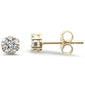 .25ct G SI 14K Yellow Gold Diamond Flower Stud Earrings