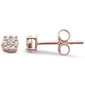 .11ct G SI 14K Rose Gold Diamond Stud Earrings