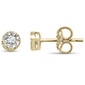 .20ct G SI 14K Yellow Gold Diamond Flower Stud Earrings