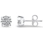 .20ct G SI 14K White Gold Diamond Flower Stud Earrings