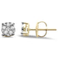 .25ct G SI 14K Yellow Gold Micro Pave Diamond Stud Earrings