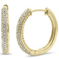 .17ct G SI 14K Yellow Gold Diamond Hoop Earrings