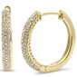 <span style="color:purple">SPECIAL!</span> .17ct G SI 14K Yellow Gold Diamond Hoop Earrings