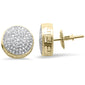.26CT G SI 10K Yellow Gold Diamond Micro Pave Stud Earrings