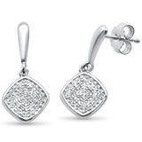 <span>DIAMOND CLOSEOUT! </span>.22CT G SI 10K White Gold Diamond Micro Pave Diamond Drop Earrings