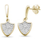 .22CT G SI 10K Yellow Gold Diamond Drop Dangle Earrings