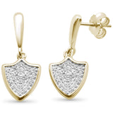 <span>DIAMOND CLOSEOUT! </span>.22CT G SI 10K Yellow Gold Diamond Drop Dangle Earrings