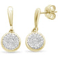 .22CT G SI 10K Yellow Gold Diamond Drop Dangle Earrings