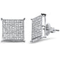 <span style="color:purple">SPECIAL!</span> .50ct G SI 10K White Gold Diamond Square Micro Pave Earrings