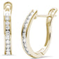 .27ct G SI 14K Yellow Gold Diamond Hoop Earrings