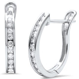 <span>DIAMOND CLOSEOUT! </span>.27ct G SI 14K White Gold Diamond Hoop Earrings