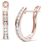 .27ct G SI 14K Rose Gold Diamond Hoop Earrings
