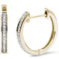 .11ct G SI 14K Yellow Gold Diamond Hoop Earrings