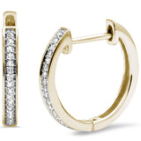<span>DIAMOND CLOSEOUT! </span>.11ct G SI 14K Yellow Gold Diamond Hoop Earrings