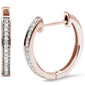 .11ct G SI 14K Rose Gold Diamond Hoop Earrings