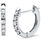 .24ct G SI 14K White Gold Diamond Hoop Earrings