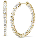 1.48ct G SI 14K Yellow Gold Diamond Hoop Earrings
