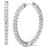 <span>DIAMOND CLOSEOUT! </span>1.48ct G SI 14K White Gold Diamond Hoop Earrings