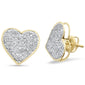 <span style="color:purple">SPECIAL!</span> .54ct G SI 10 Yellow Gold Diamond Heart Earrings