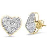 <span style="color:purple">SPECIAL!</span> .54ct G SI 10 Yellow Gold Diamond Heart Earrings