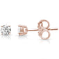 .21ct G SI 14K Rose Gold Diamond Solitaire Stud Earrings