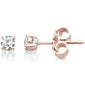 <span style="color:purple">SPECIAL!</span> .29ct G SI 14K Rose Gold Diamond Solitaire Stud Earrings