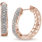 .26ct G SI 10K Rose Gold Diamond Hoop Earrings
