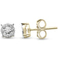 .36ct G SI 10K Yellow Gold Diamond Earrings
