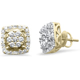 <span>DIAMOND CLOSEOUT! </span>.91ct G SI 10K Yellow Gold Diamond Screw Back Earrings