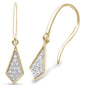 .09ct G SI 14K Yellow Gold Diamond Drop Dangle Earrings