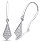 .09ct G SI 14K White Gold Diamond Drop Dangle Earrings
