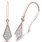 .09ct G SI 14K Rose Gold Diamond Drop Dangle Earrings