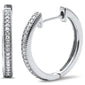 .12ct G SI 14K White Gold Diamond Hoop Earrings